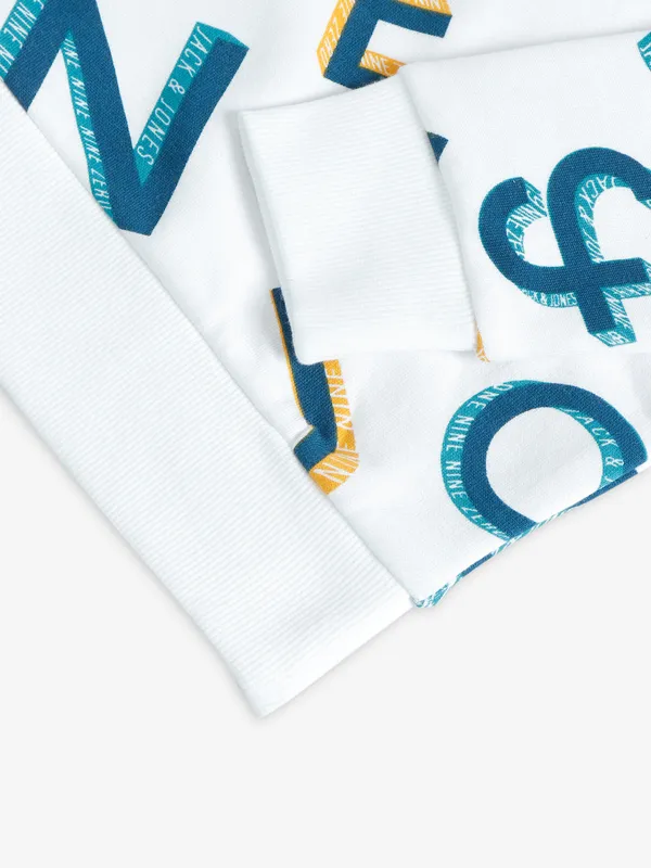JACK&JONES white cotton sweatshirt