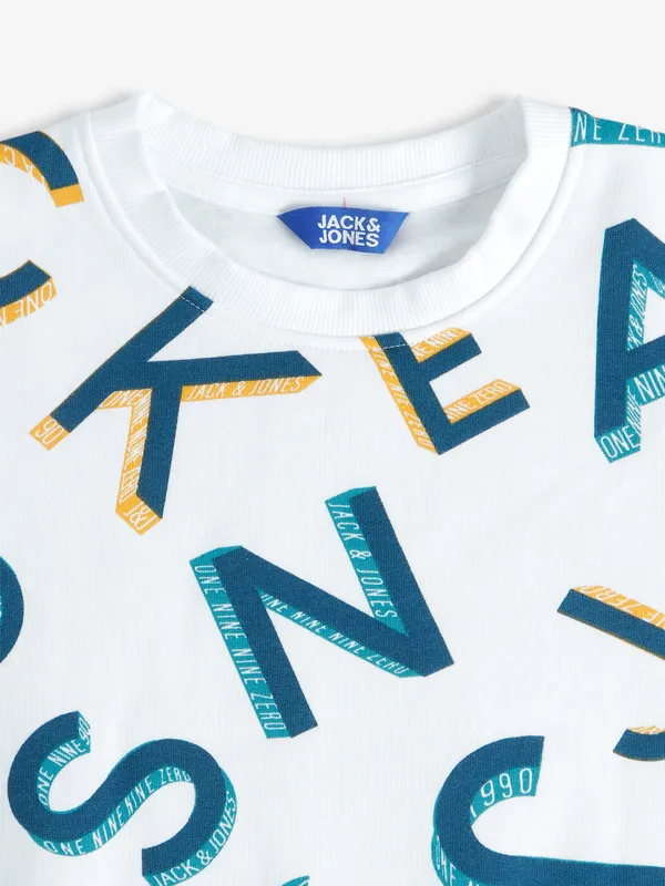 JACK&JONES white cotton sweatshirt