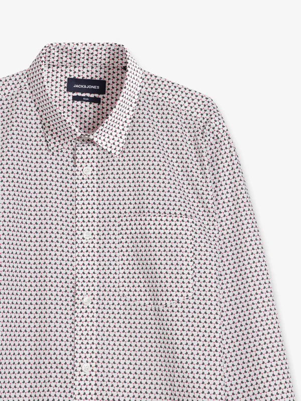JACK&JONES white full sleeves cotton shirt