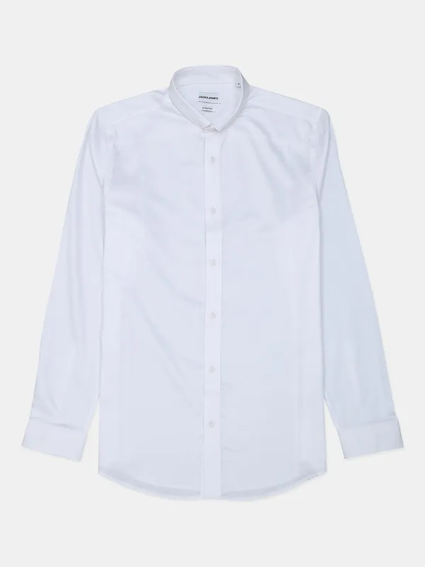 Jack&Jones white plain casual shirt for men