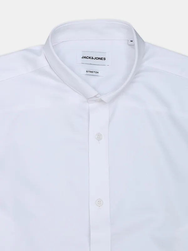Jack&Jones white plain casual shirt for men