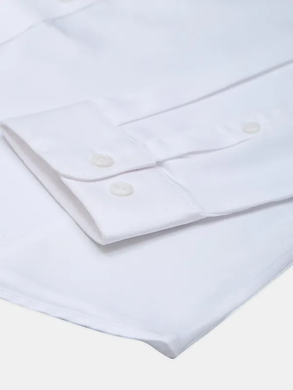 Jack&Jones white plain casual shirt for men