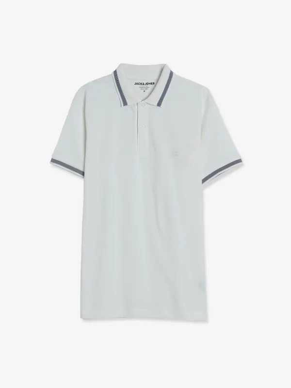 JACK&JONES white plain t shirt