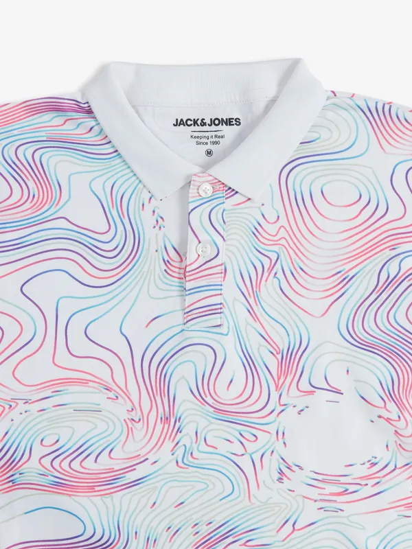 JACK&JONES white polo t shirt