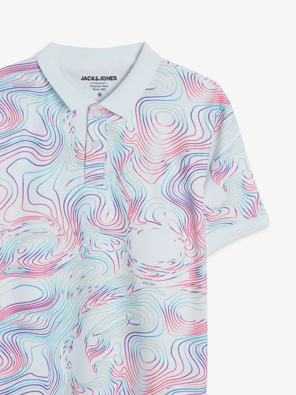 JACK&JONES white polo t shirt