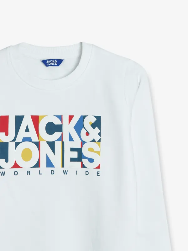 JACK&JONES white printed sweatshirt