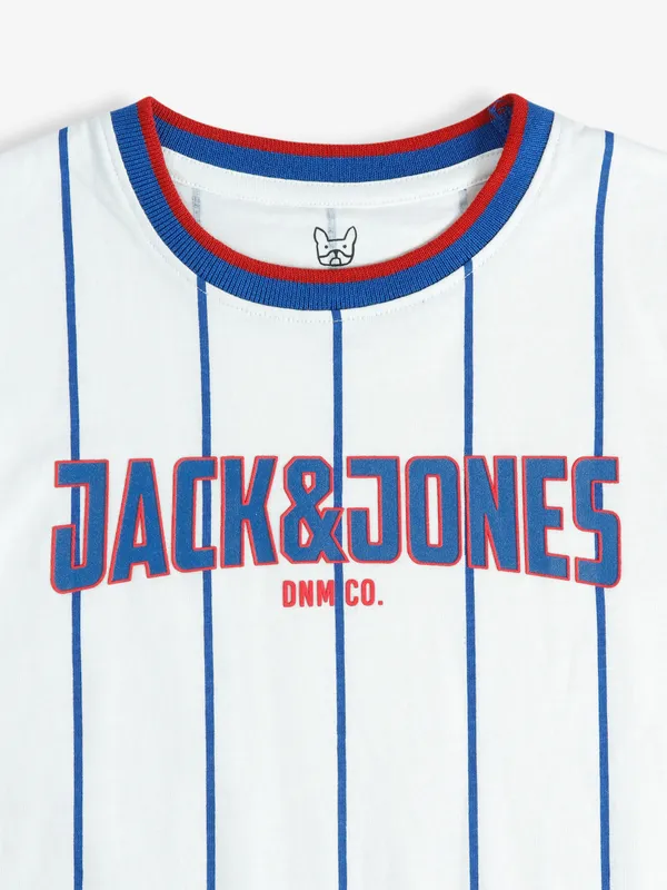 JACK&JONES white stripe t shirt