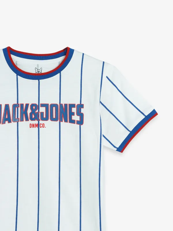 JACK&JONES white stripe t shirt