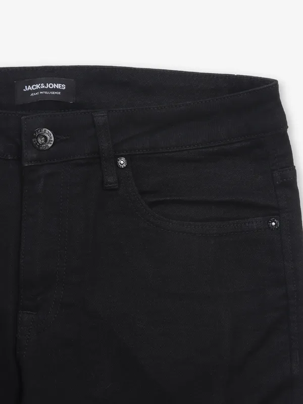 JACK & JONES black denim solid jeans