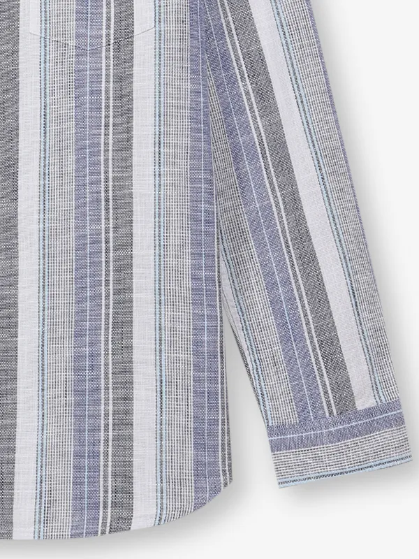 JACK & JONES blue stripe cotton casual shirt
