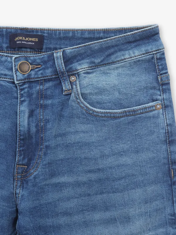 JACK & JONES blue washed jeans for men
