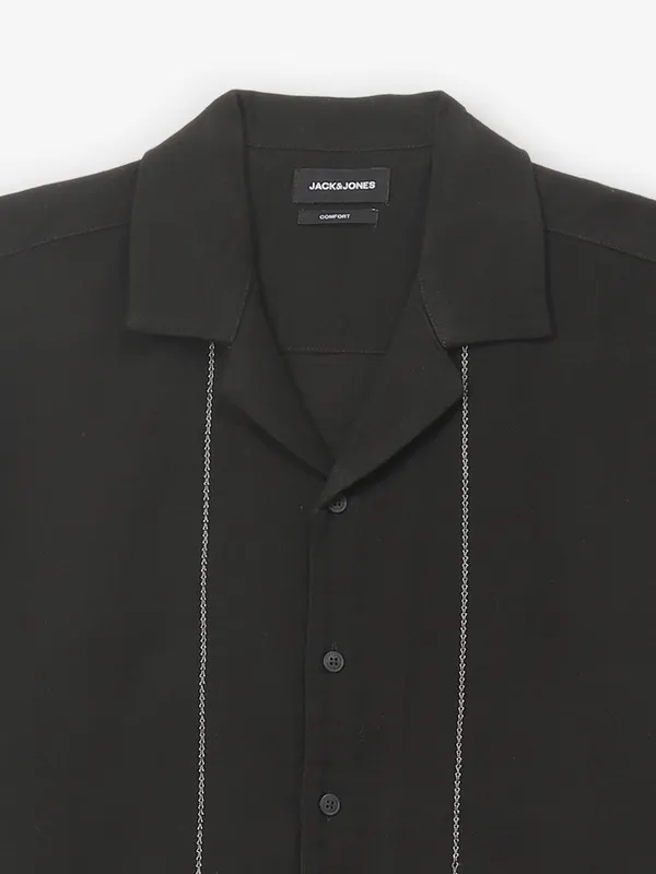 JACK & JONES dark green cotton casual shirt