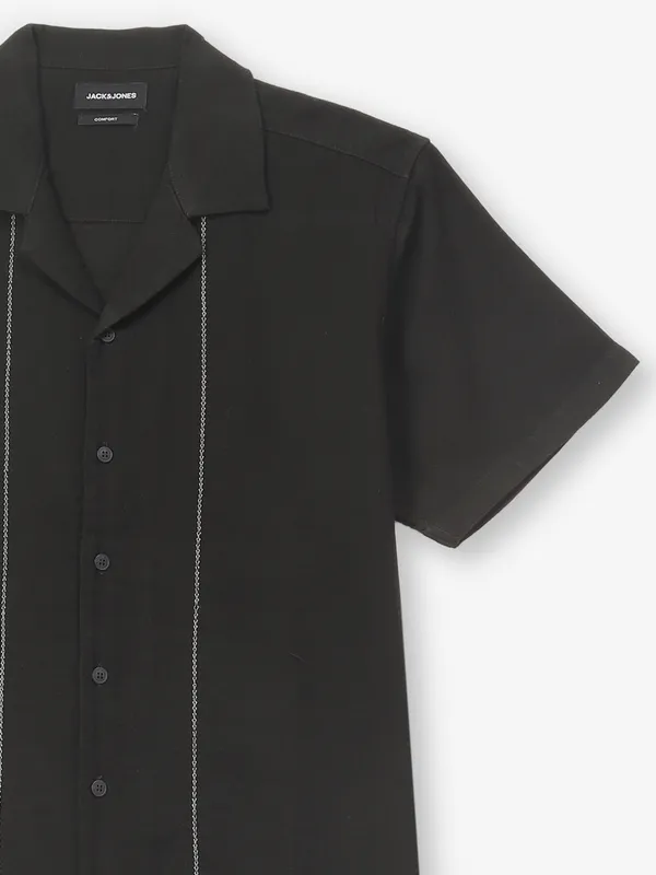 JACK & JONES dark green cotton casual shirt