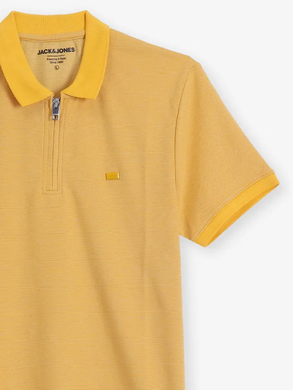 JACK & JONES mustard yellow stripe t-shirt