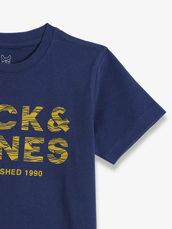 JACK & JONES navy cotton t-shirt for boys