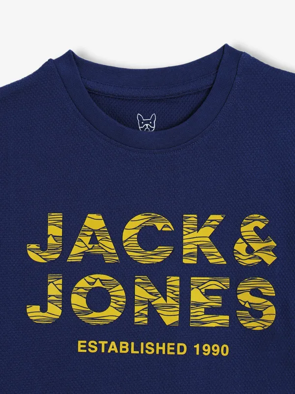 JACK & JONES navy cotton t-shirt for boys