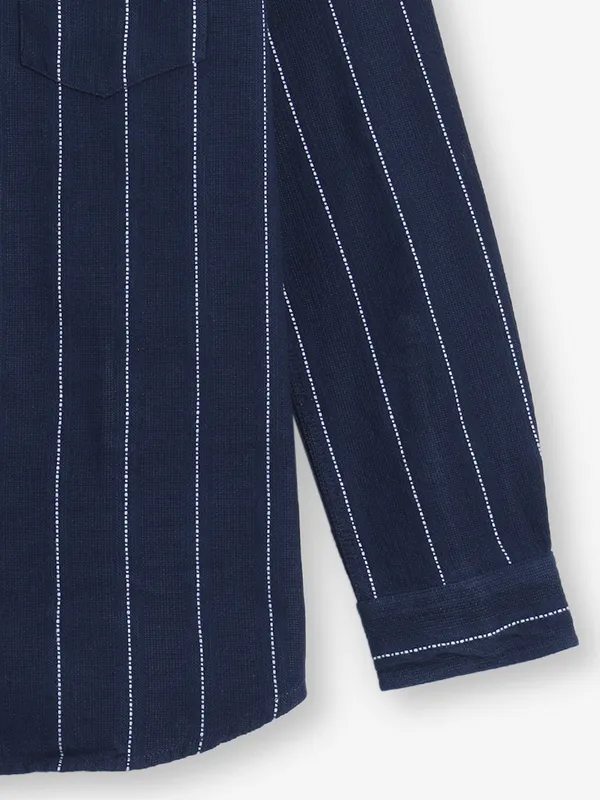 JACK & JONES navy stripe cotton shirt