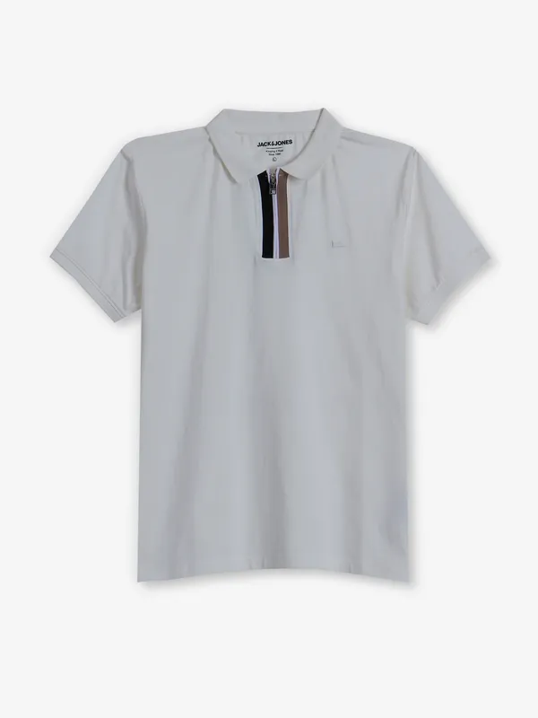 JACK & JONES off-white t-shirt in cotton