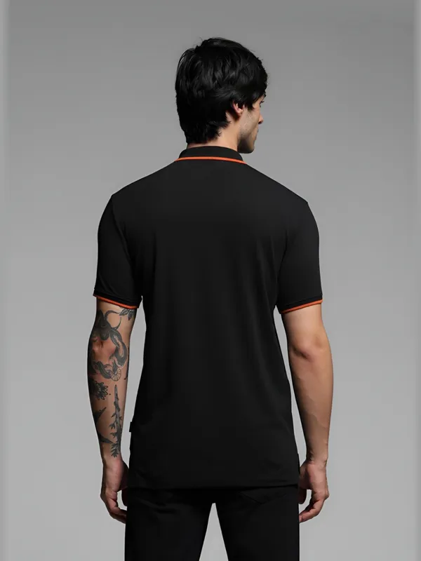 JACK & JONES plain cotton black t-shirt