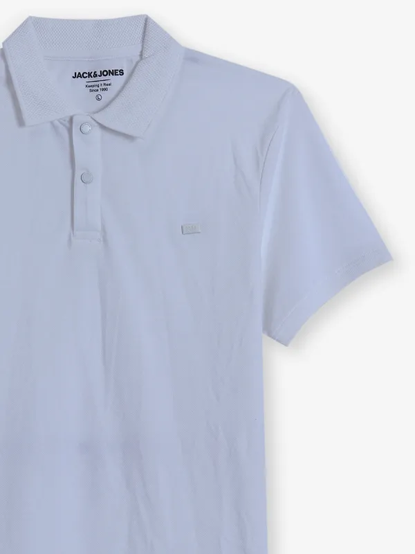 JACK & JONES plain cotton t-shirt in white