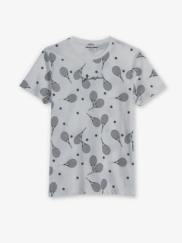 JACK & JONES printed white t-shirt in cotton