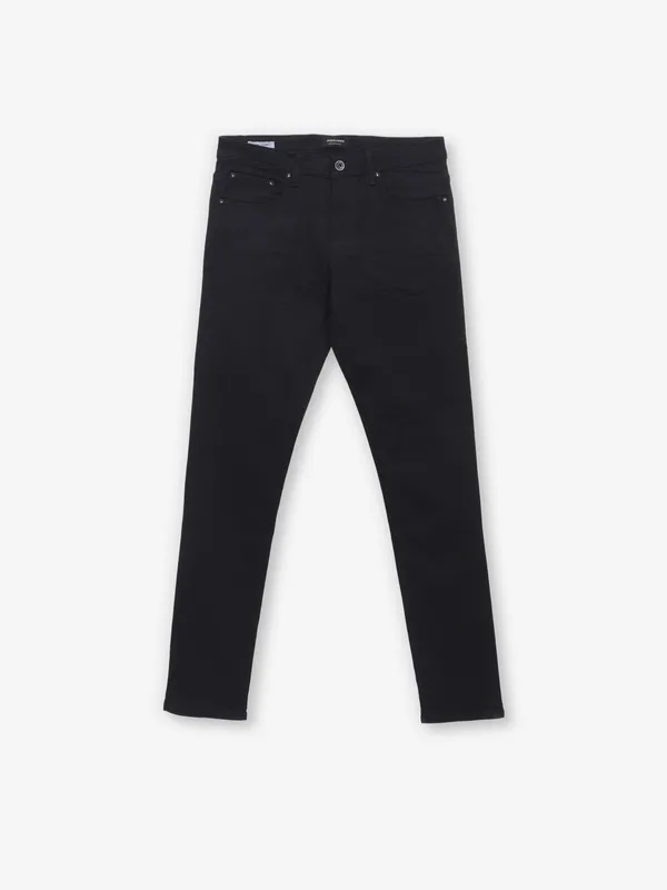 JACK & JONES solid black denim jeans