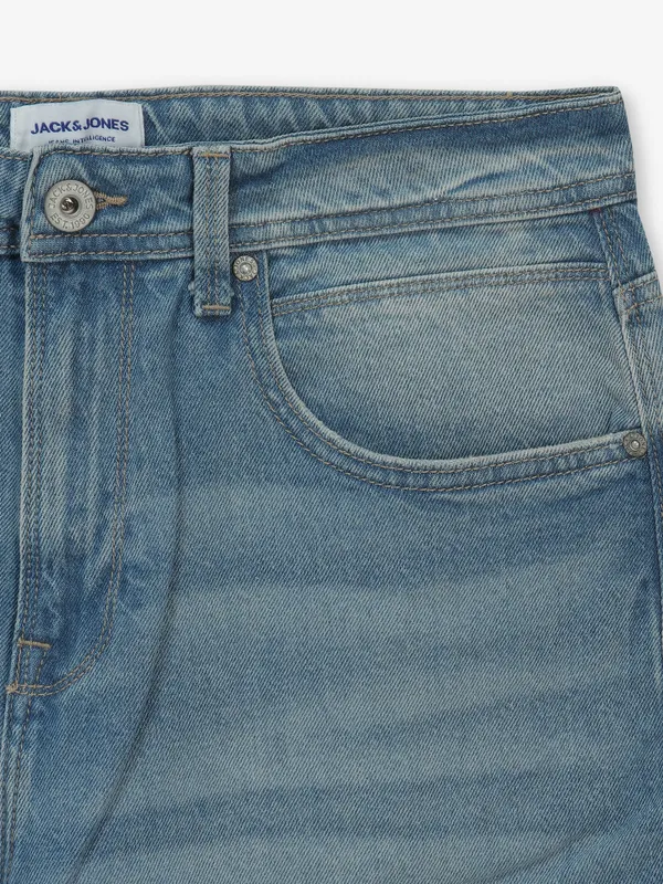 JACK & JONES washed light blue slim fit denim