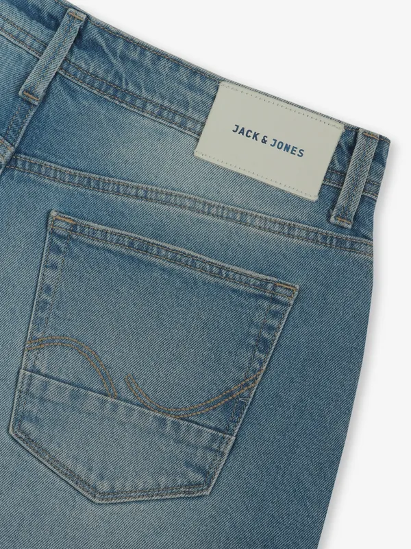 JACK & JONES washed light blue slim fit denim