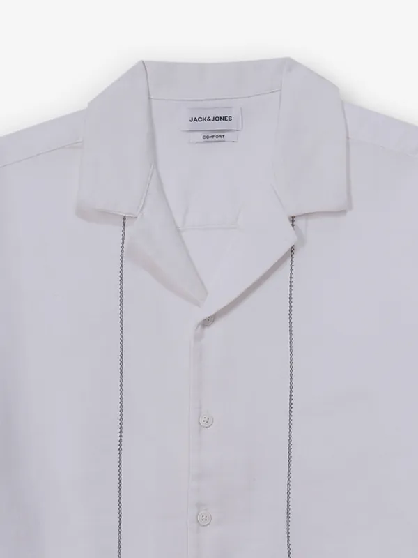 JACK & JONES white cotton casual shirt