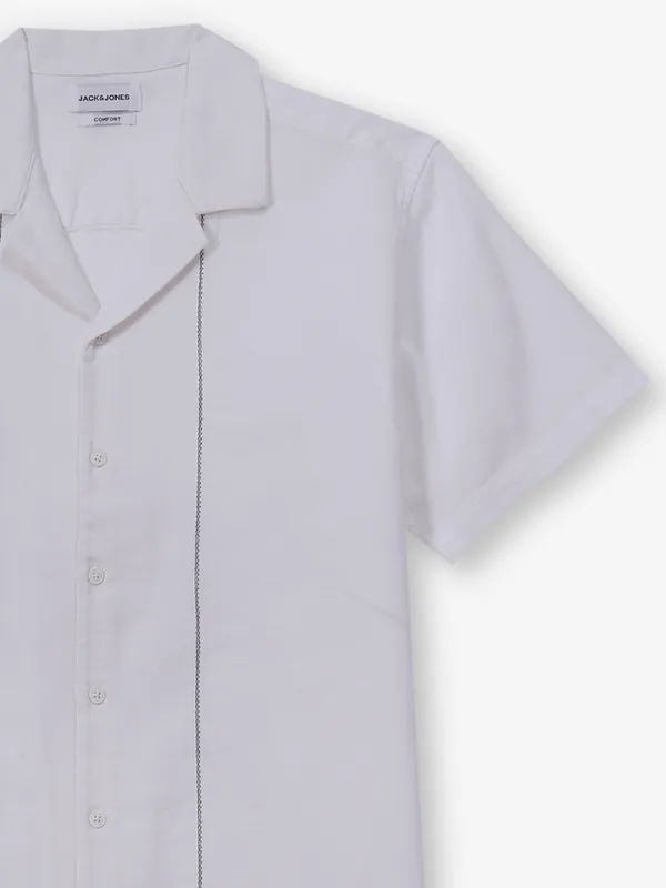 JACK & JONES white cotton casual shirt