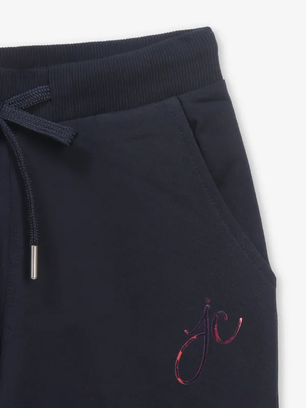 JUST CLOTHS black solid cotton jeggings