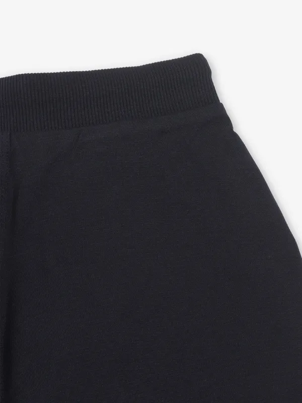 JUST CLOTHS black solid cotton jeggings
