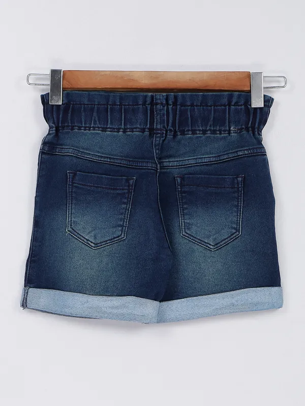 Just Clothes blue washed denim shorts