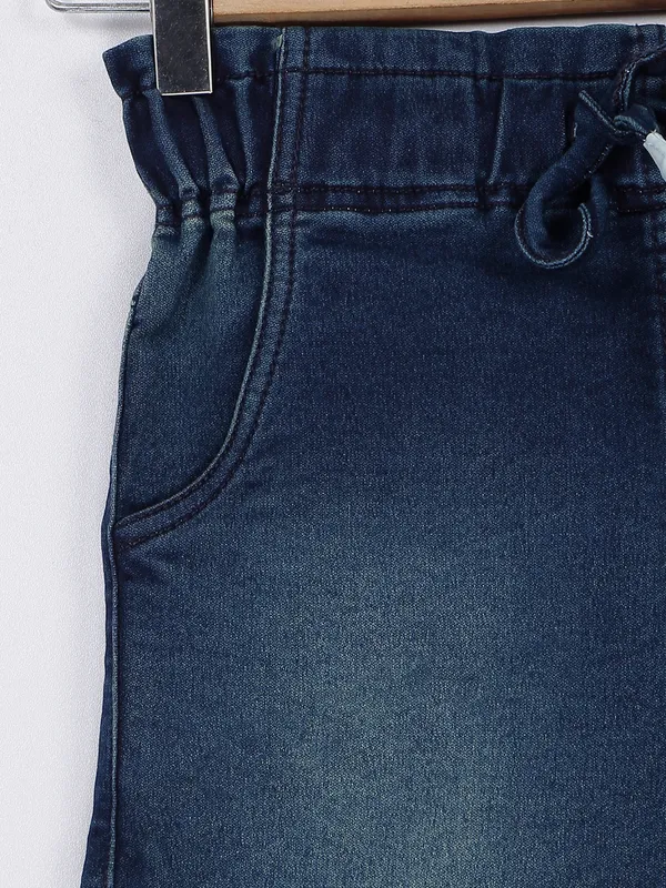 Just Clothes blue washed denim shorts
