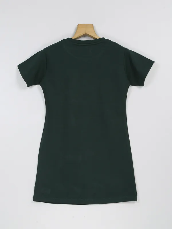 Just Clothes bottle green cotton printed dress