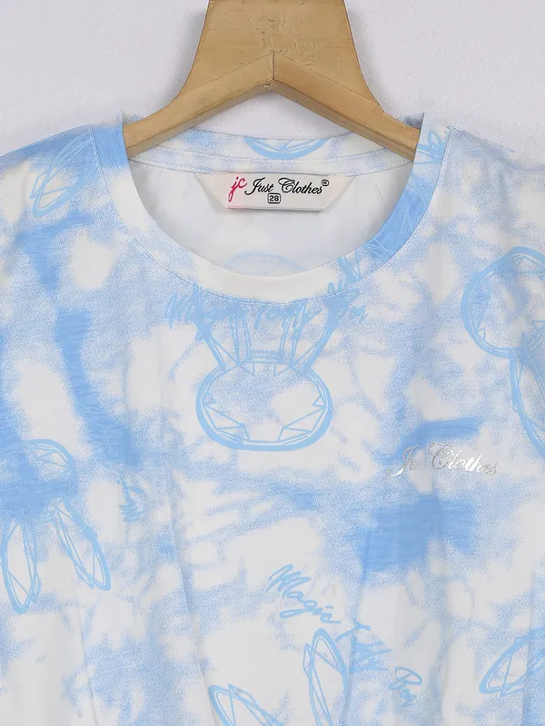 Just Clothes sky blue cotton top