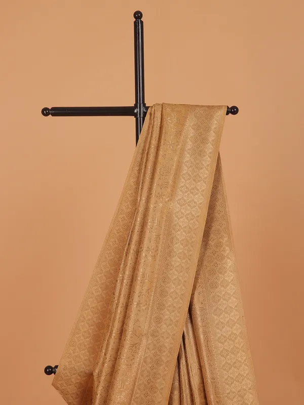 Khaki kanjivaram silk saree for women