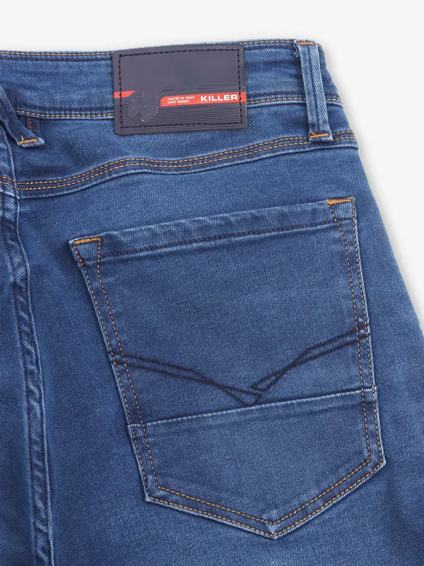 KILLAR solid blue slim fit denim