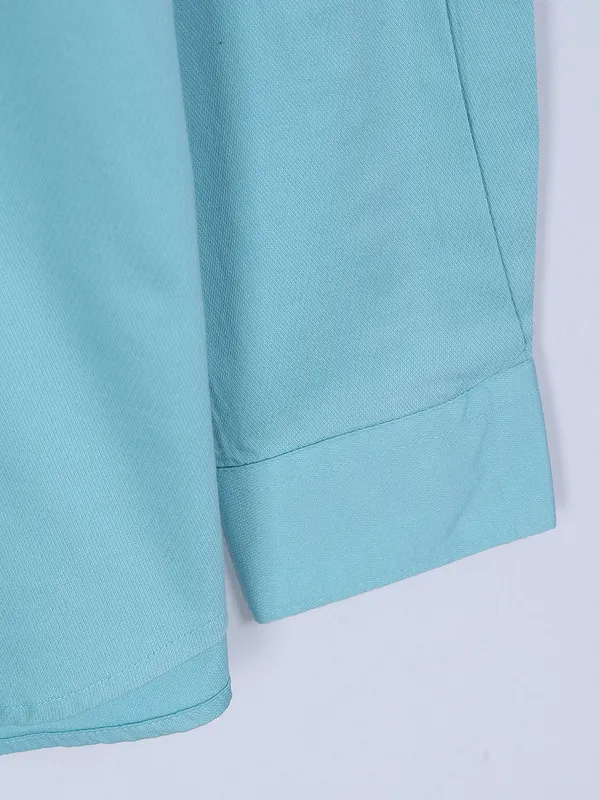 Killer light blue cotton plain shirt