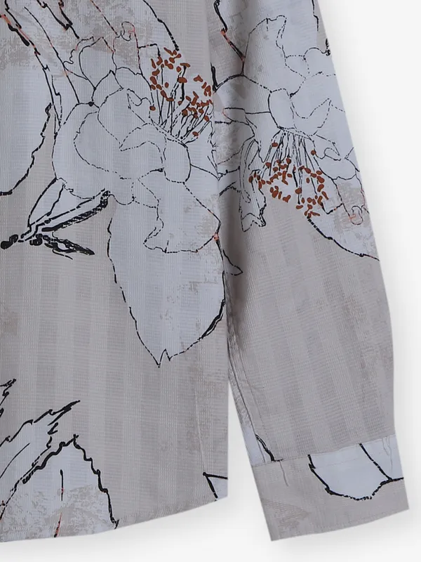 KILLER beige cotton printed shirt