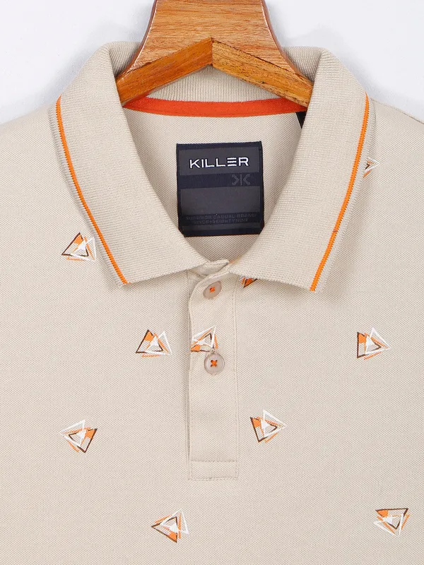 Killer beige printed t shirt