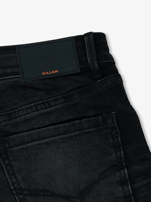 Killer black ankle fit washed jeans