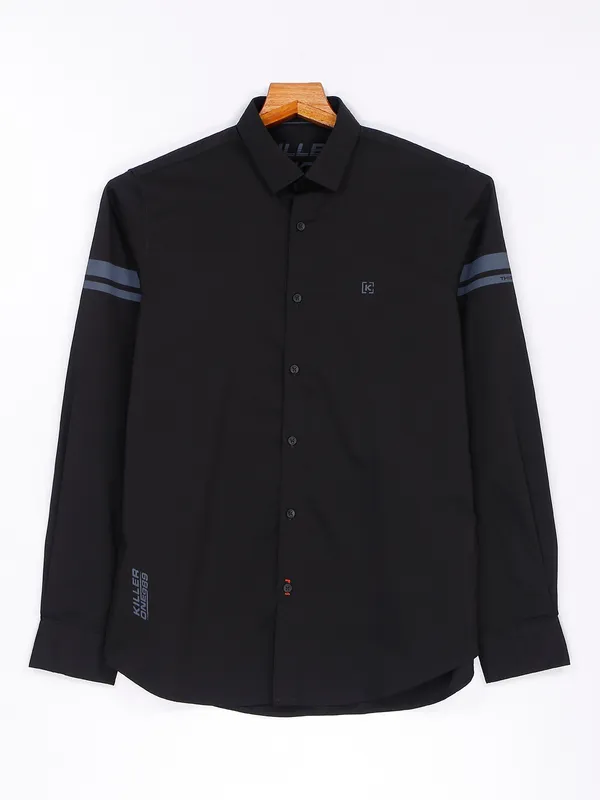Killer black cotton casual shirt