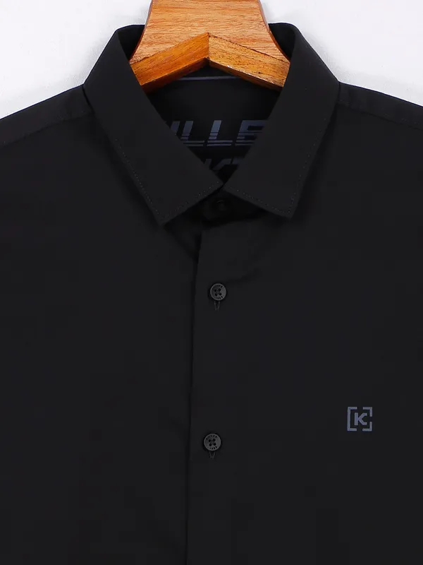 Killer black cotton casual shirt
