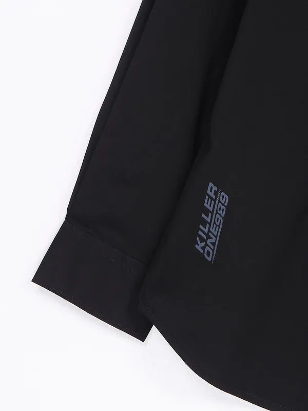 Killer black cotton casual shirt