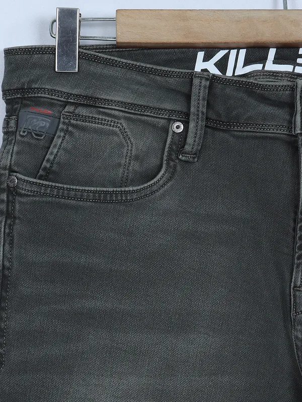 Killer military green washed jeans