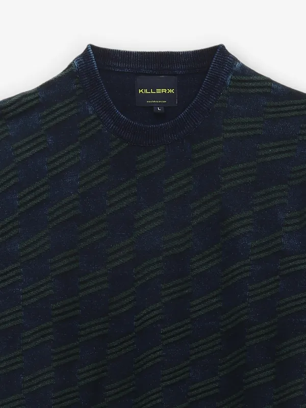 KILLER blue texture cotton t-shirt