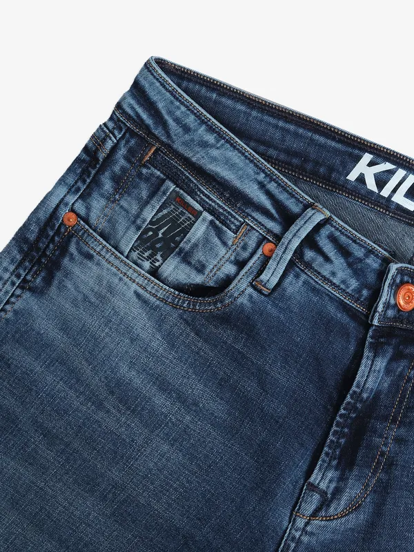 KILLER blue washed slim fit washed jeans