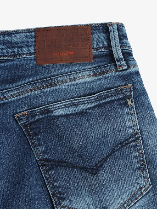 KILLER blue washed slim fit washed jeans