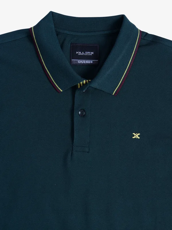 Killer bottle green plain cotton t shirt